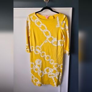 Lilly Pulitzer Yellow Chain-Print Women’s Dress